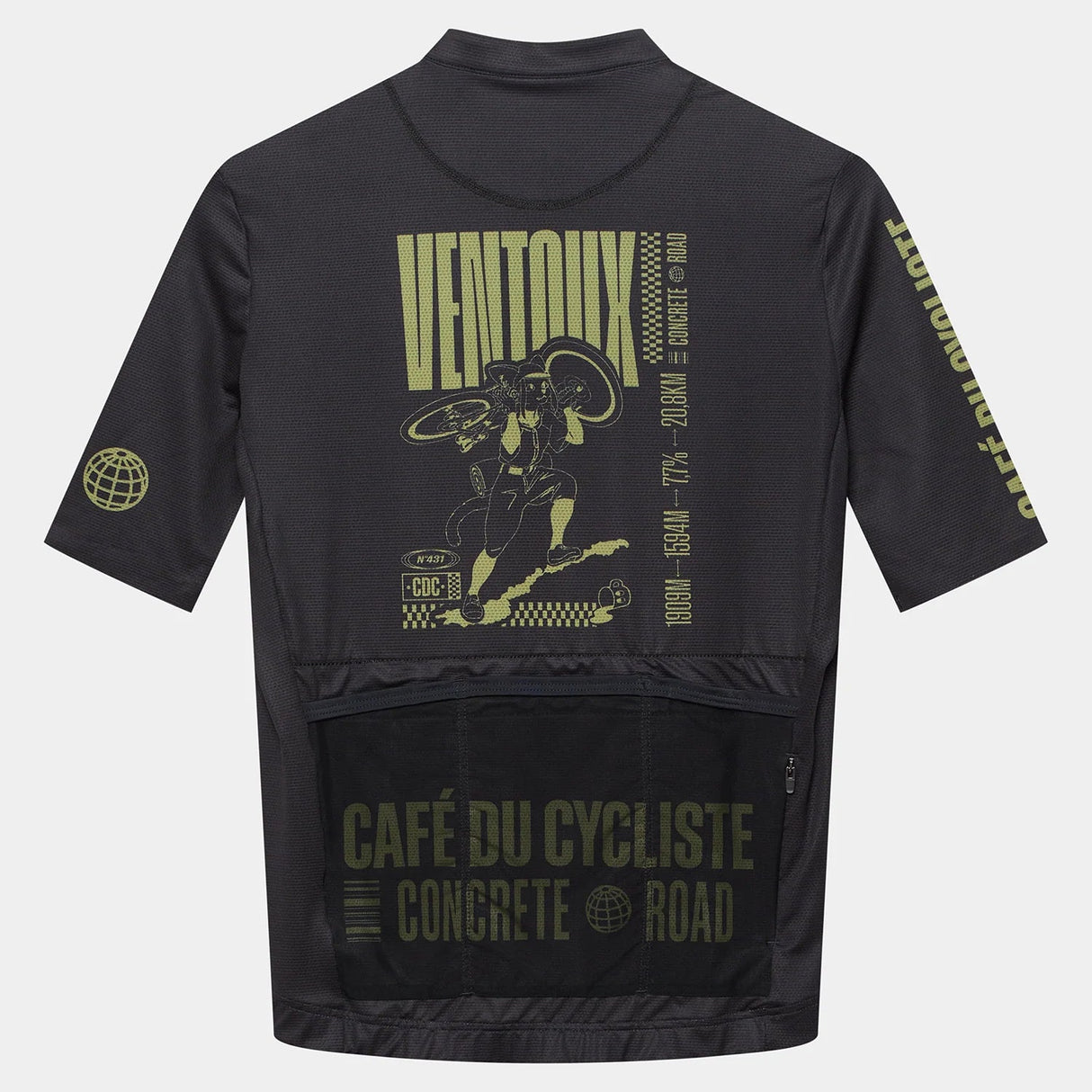 Maglia Cafe du Cycliste Ventoux - Nero Café du Cycliste