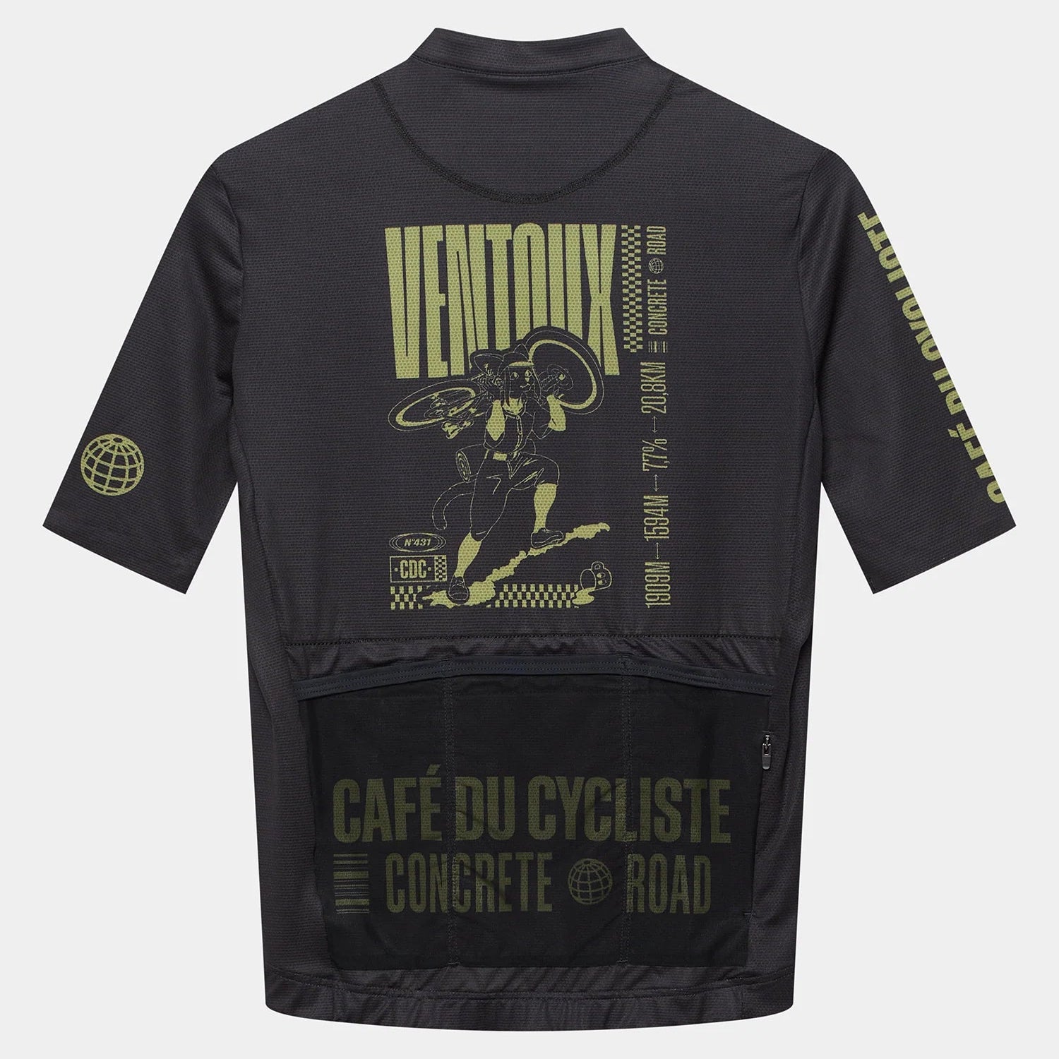 Maglia Cafe du Cycliste Ventoux - Nero Café du Cycliste
