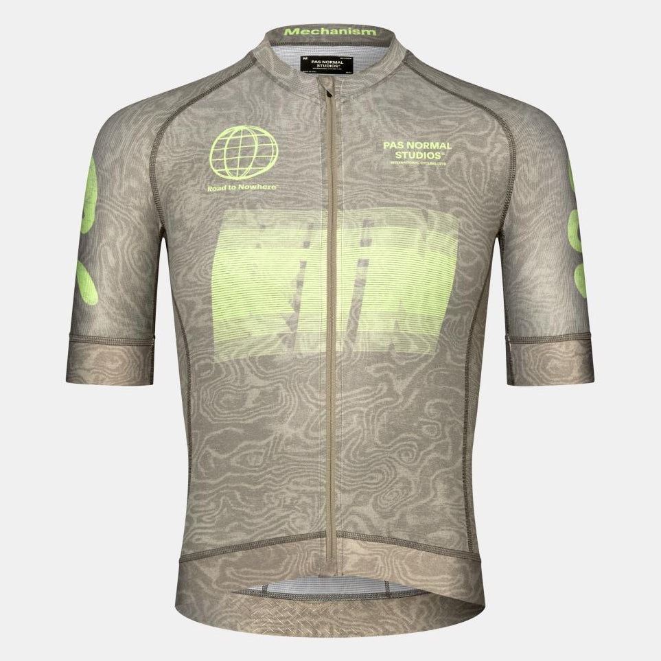 Pas Normal Studios Mechanism Logo AOP RTN jersey - Green