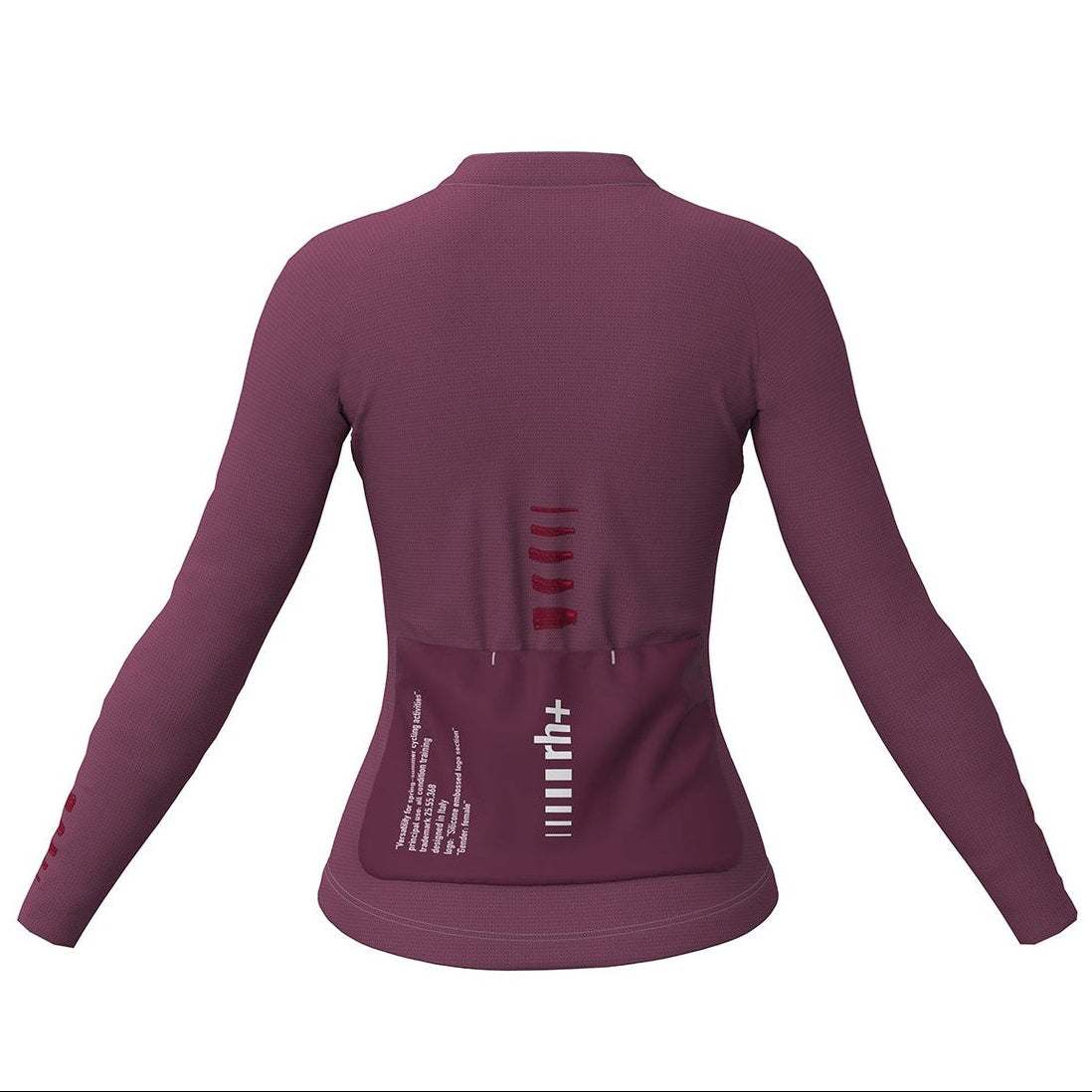Maillot femme manches longues Rh+ Aries - Bordeaux