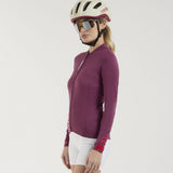 Maillot femme manches longues Rh+ Aries - Bordeaux
