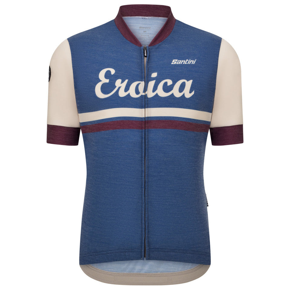 Maglia Santini Eroica Iris - Blu Santini