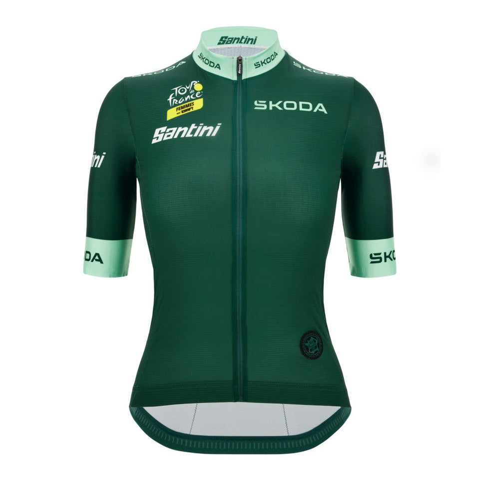Maillot Santini Verte femme Tour de France 2026 Fan Line