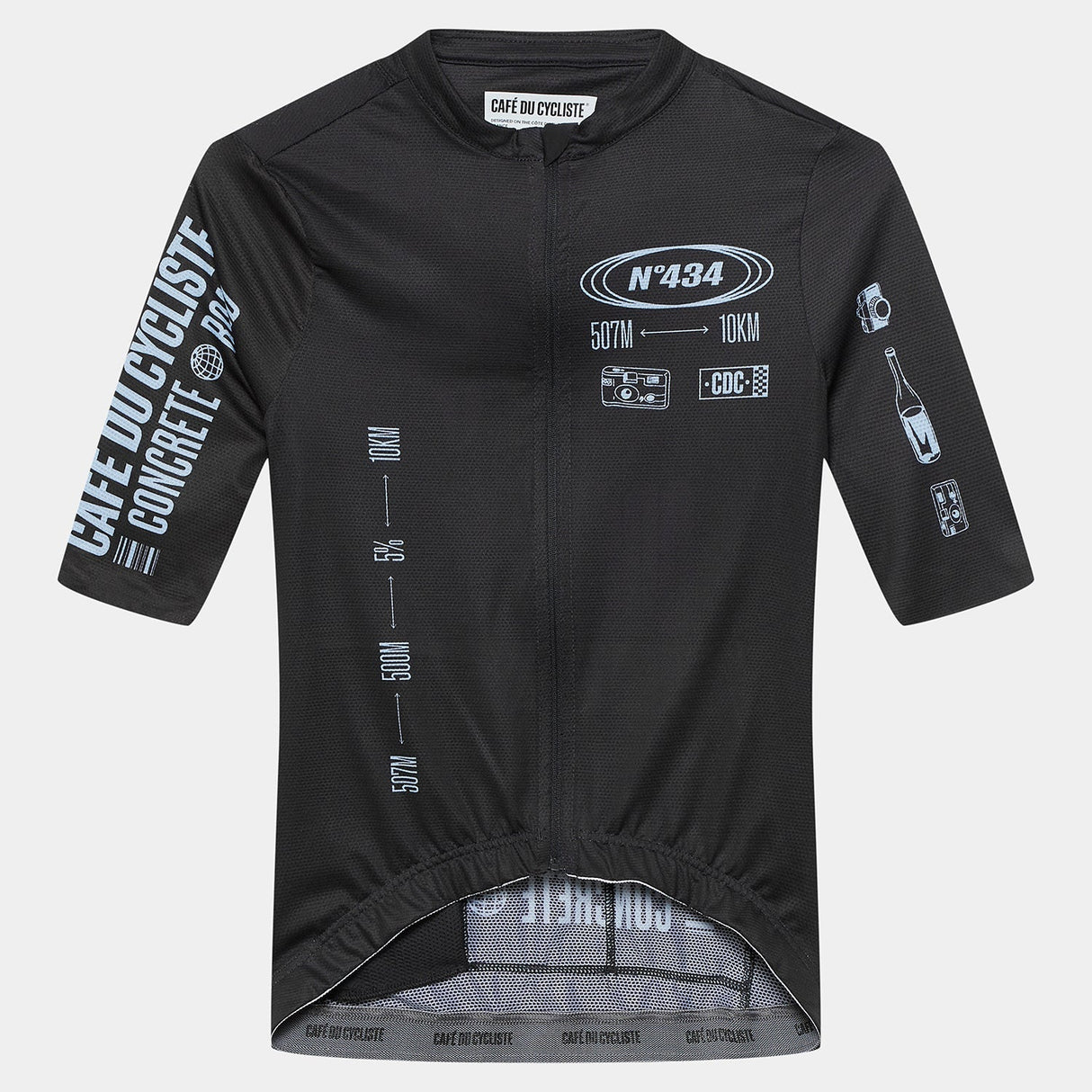 Maglia donna Cafe du Cycliste Eze - Nero Café du Cycliste