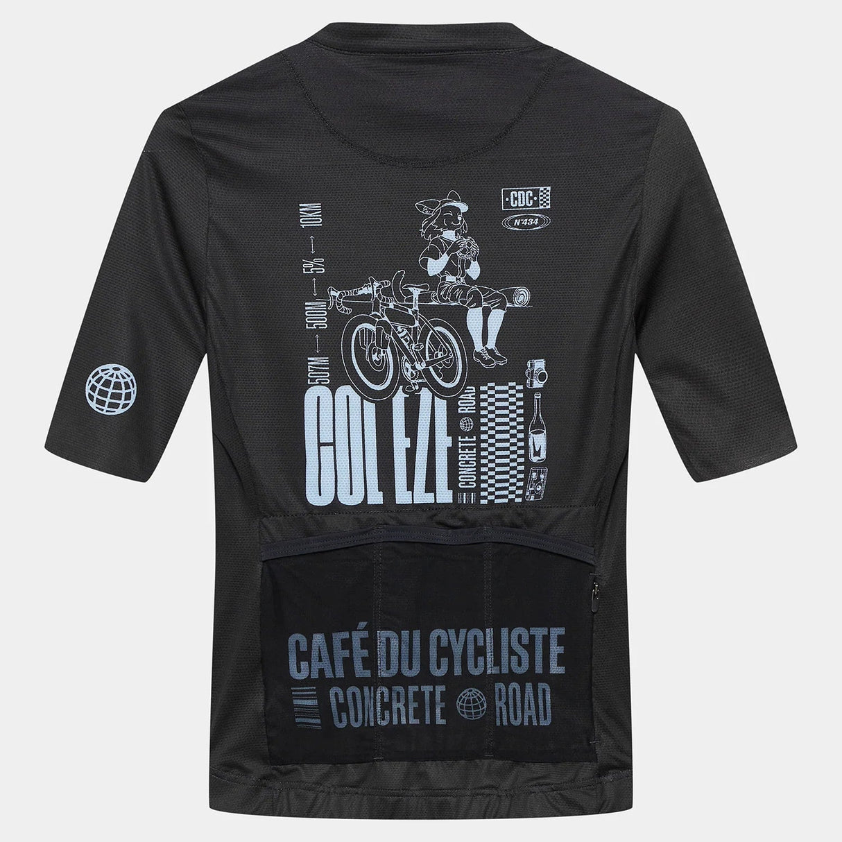 Maglia donna Cafe du Cycliste Eze - Nero Café du Cycliste
