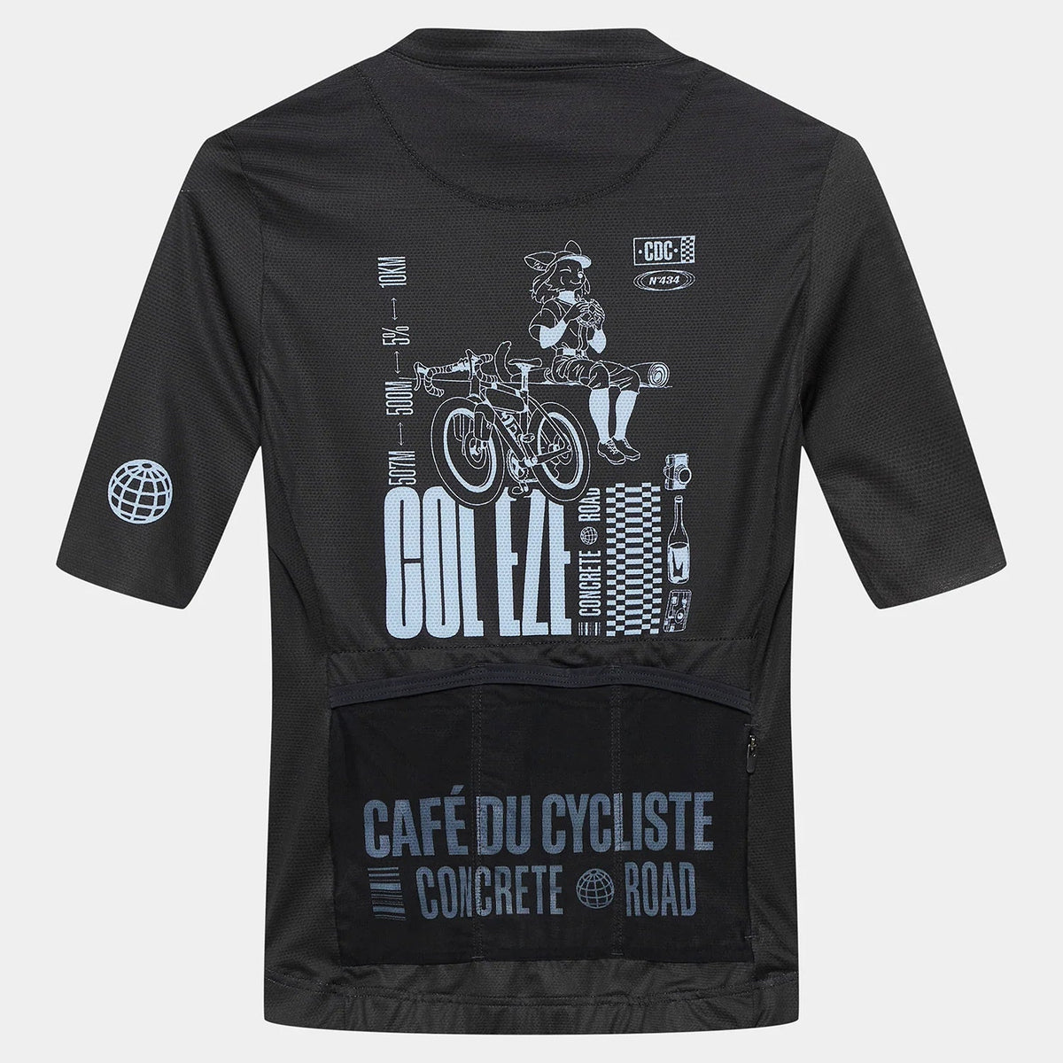 Maglia donna Cafe du Cycliste Eze - Nero Café du Cycliste