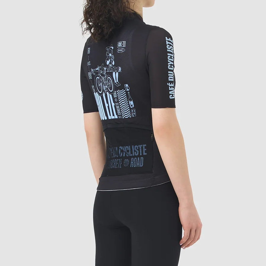 Maglia donna Cafe du Cycliste Eze - Nero Café du Cycliste