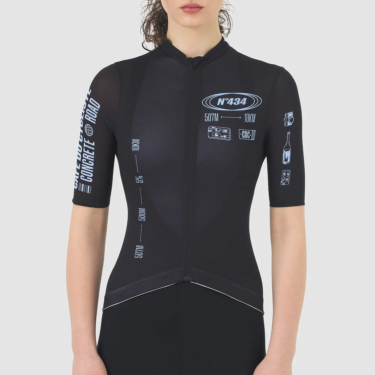 Maillot femme Cafe du Cycliste Eze - Noir