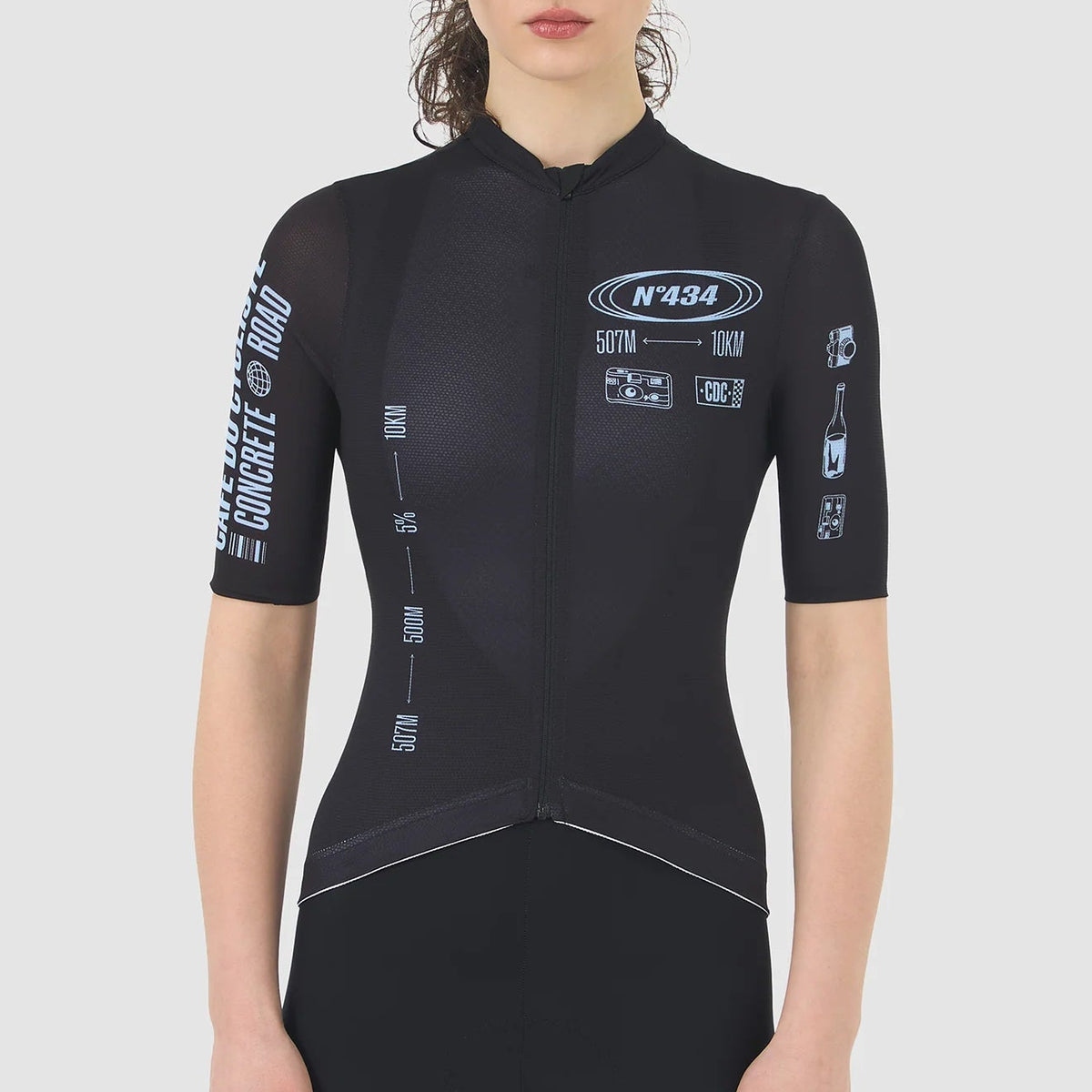 Maglia donna Cafe du Cycliste Eze - Nero Café du Cycliste