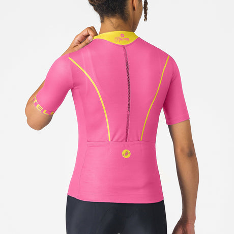 Maillot mujer Castelli Anima Flow - Rosa amarillo