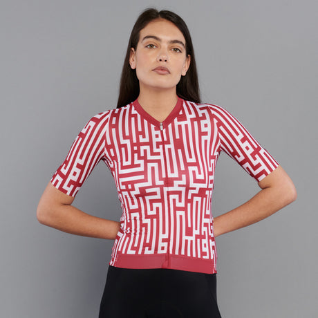 Maglia donna La Passione Maze - Rosso ciliegia La Passione