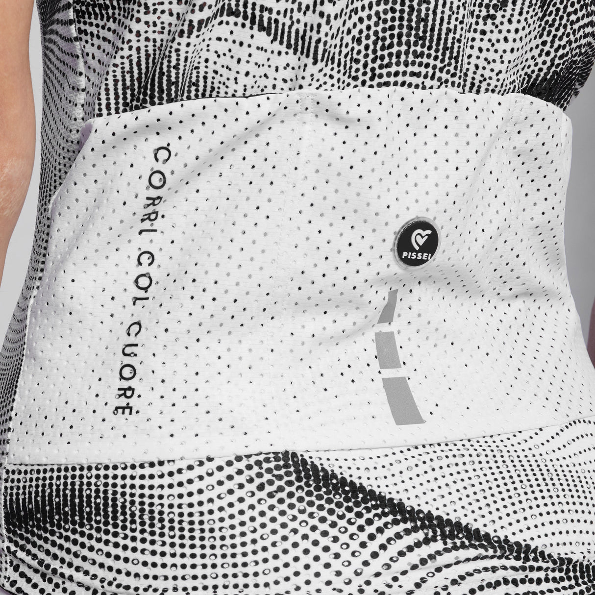 Maglia donna Pissei Sanremo - Bianco nero Pissei
