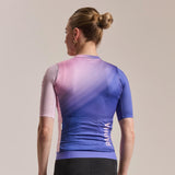 Maillot femme Rapha Pro Team Training 3 Surface Print - Bleu