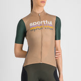 Maglia donna Sportful Supergiara 2 Logo - Marrone Sportful