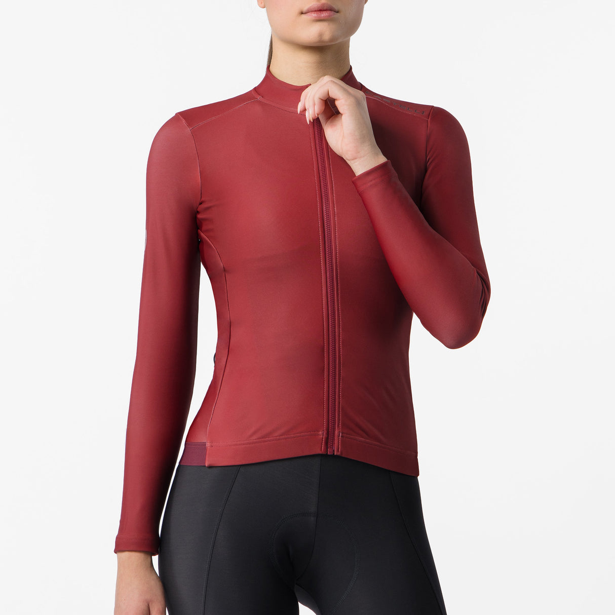 Maglia donna maniche lunghe Castelli Espresso Thermal 2 - Rosso Castelli
