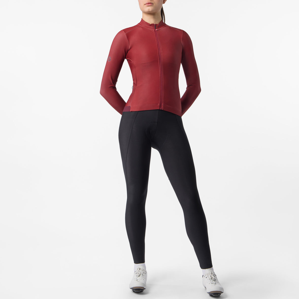 Maglia donna maniche lunghe Castelli Espresso Thermal 2 - Rosso Castelli