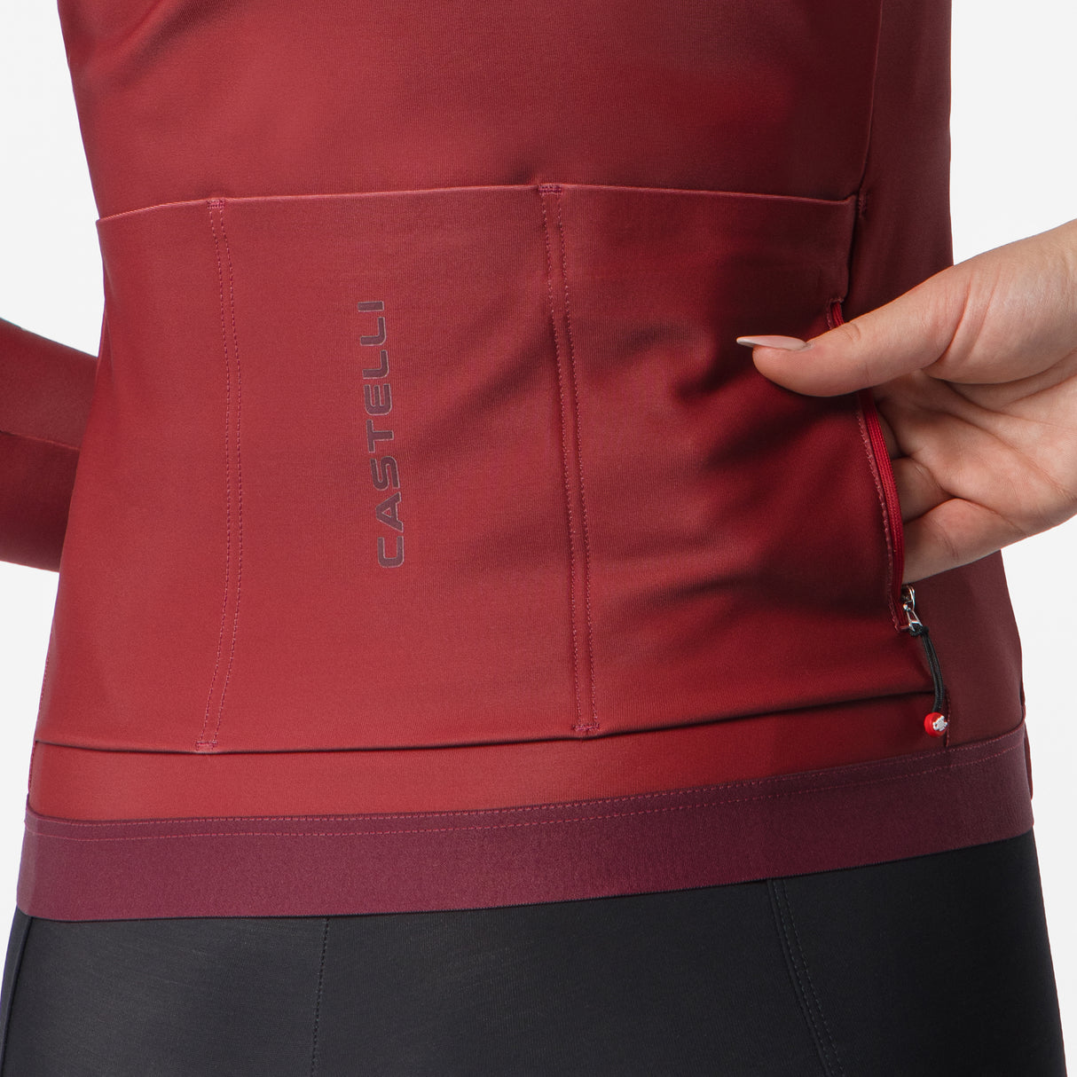 Maglia donna maniche lunghe Castelli Espresso Thermal 2 - Rosso Castelli