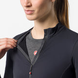 Maillot femme manches longues Castelli Thermowoven - Noir