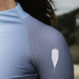 Maglia donna maniche lunghe Q36.5 Gregarius Hybrid Big Fade - Blu Q36.5