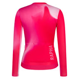 Rapha Pro Team Lightweight 3 Surface Print frau langarmtrikot - Rosa