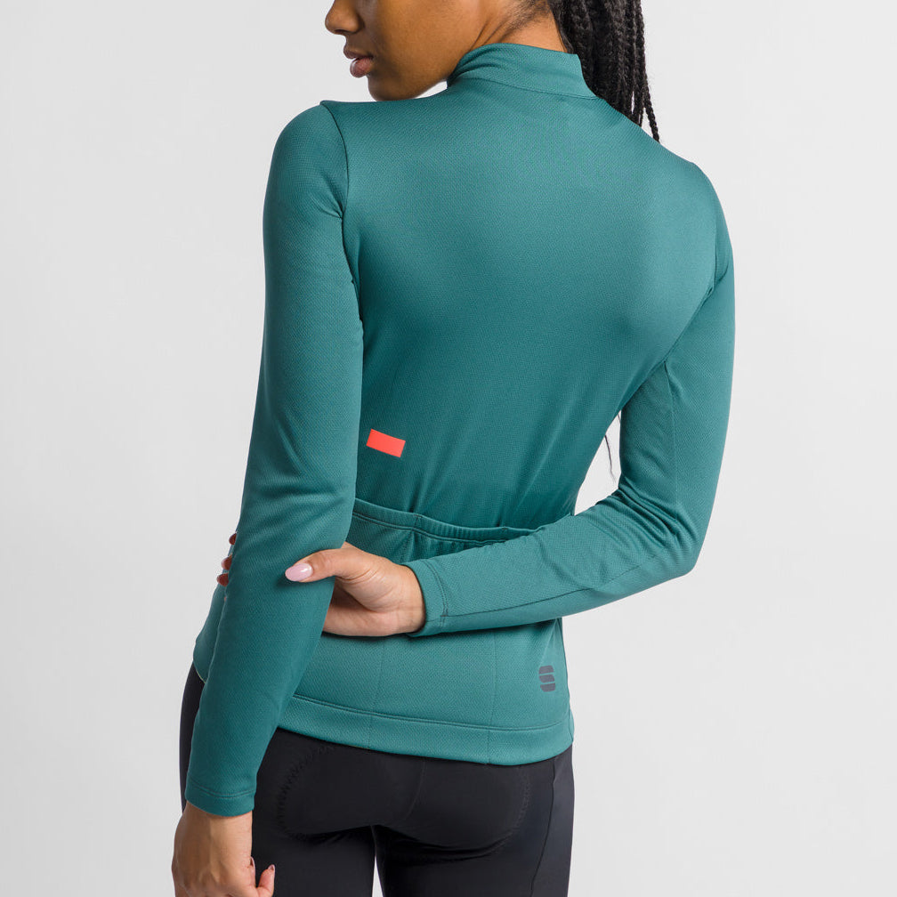 Maillot mujer de manga larga Sportful Classic Thermal - Verde oscuro