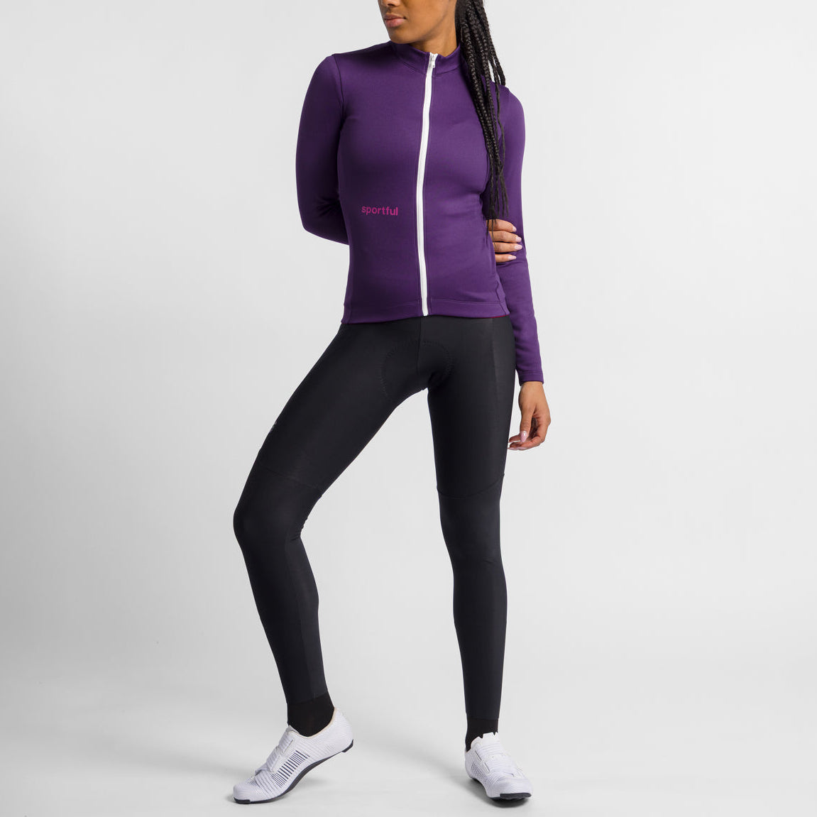 Maglia donna maniche lunghe Sportful Classic Thermal - Viola Sportful