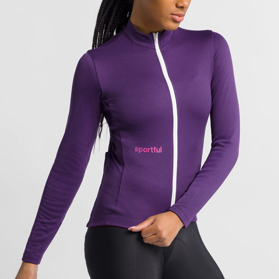 Maglia donna maniche lunghe Sportful Classic Thermal - Viola Sportful