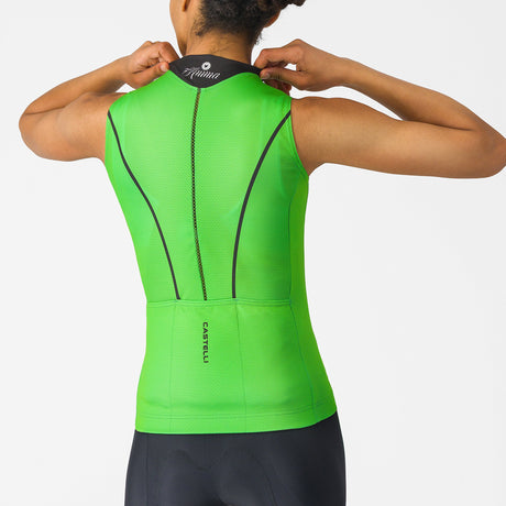 Castelli Anima Flow frau armelloses trikot - Grün