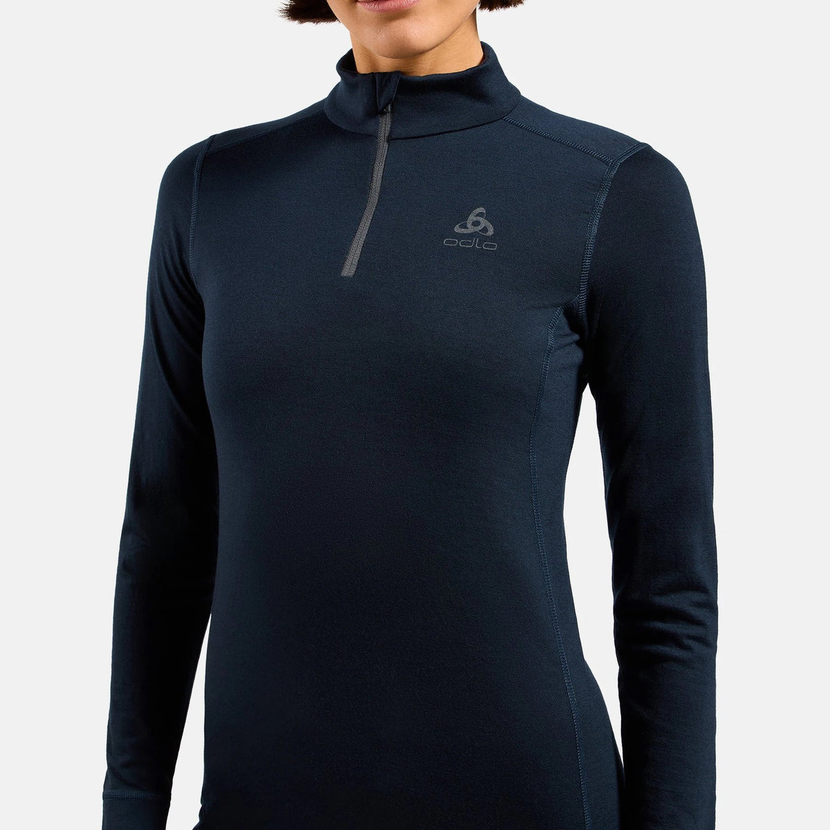 Odlo Merino 200 Zip women long sleeve base layer - Black