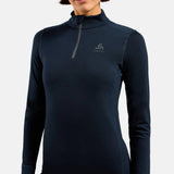 Odlo Merino 200 Zip women long sleeve base layer - Black
