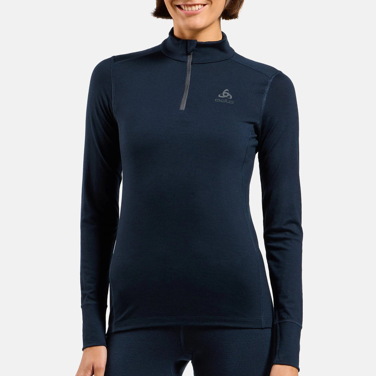 Odlo Merino 200 Zip women long sleeve base layer - Black