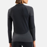 Maglia intima donna maniche lunghe Odlo Seamless Performance Wool - Nero