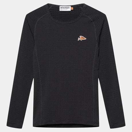 Maglia intima maniche lunghe Cafe du cycliste Coline - Nero Café du Cycliste