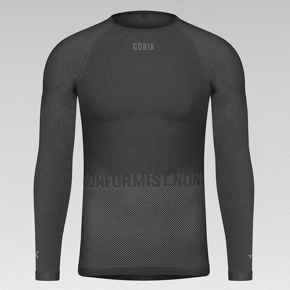 Maillot de corps à manches longues Gobik Limber Skin Basalt - Gris