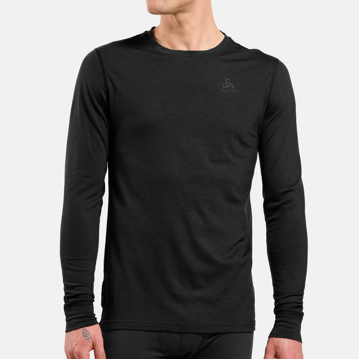Maillot sous-vêtement manches longues Odlo Merino 200 - Noir