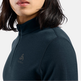 Maillot sous-vêtement manches longues Odlo Merino 200 Zip - Noir