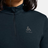 Maillot sous-vêtement manches longues Odlo Merino 200 Zip - Noir