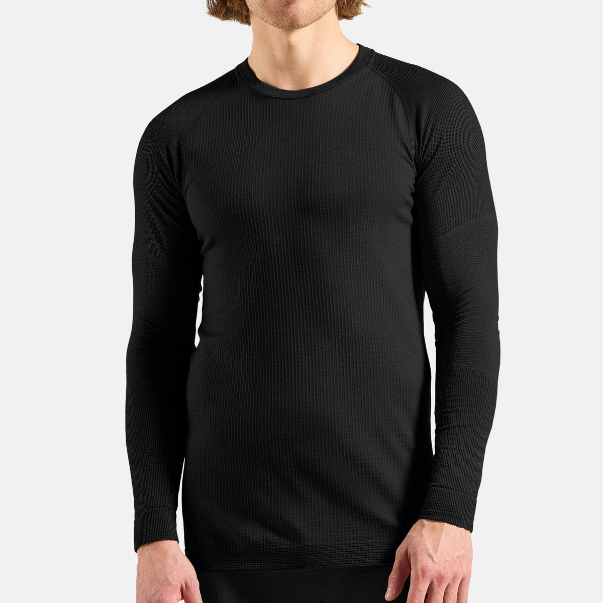 Maglia intima maniche lunghe Odlo Seamless Performance Wool - Nero Odlo