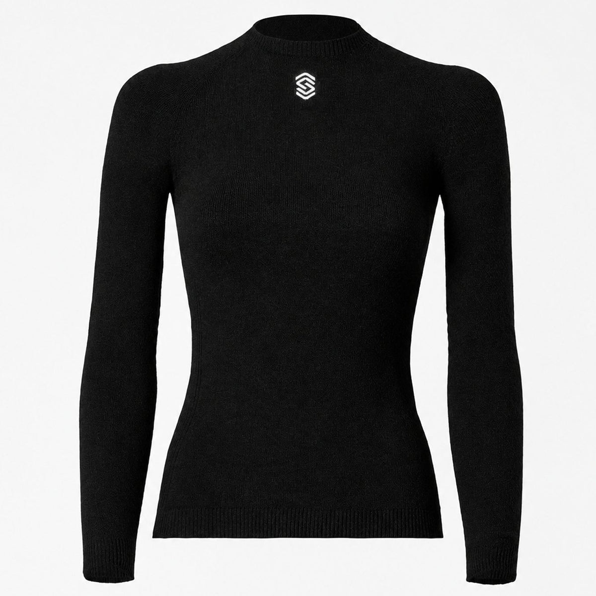 Maillot interior de manga larga Silverskin Core Warm cuello redondo - Negro