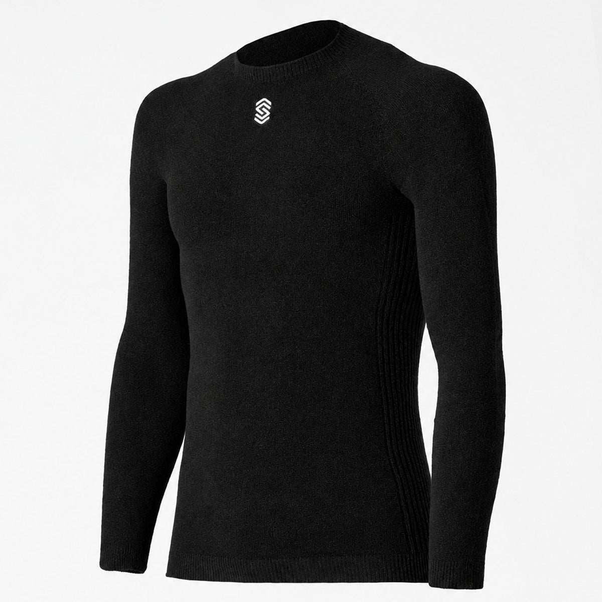 Maillot interior de manga larga Silverskin Core Warm cuello redondo - Negro