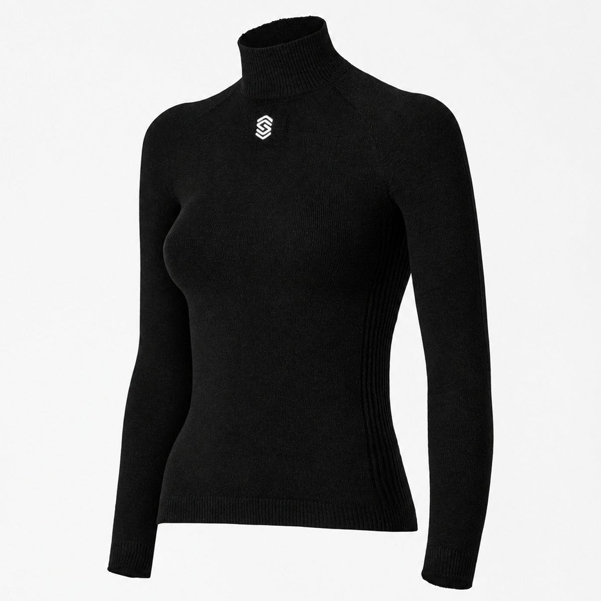 Maillot interior de manga larga Silverskin Core Warm cuello alto - Negro