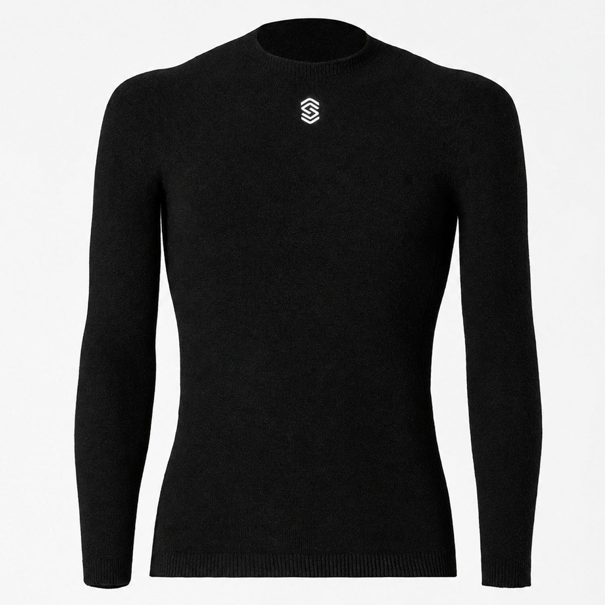 Maillot interior de manga larga Silverskin Core Warm cuello redondo - Negro