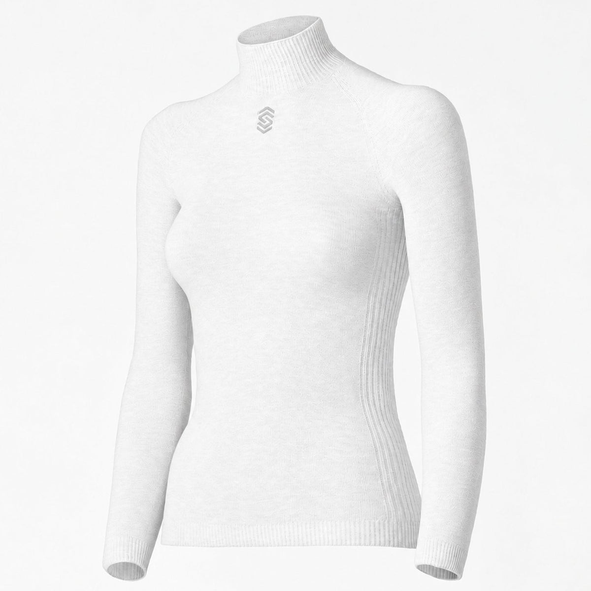 Maillot interior de manga larga Silverskin Pro Warm cuello alto - Blanco