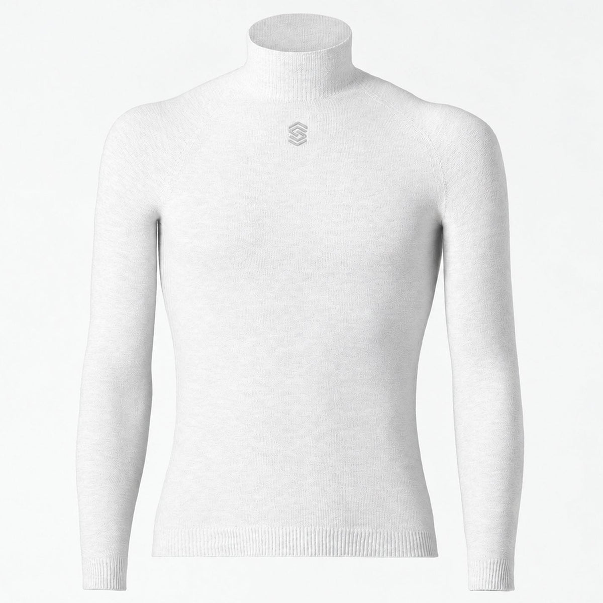 Maillot interior de manga larga Silverskin Pro Warm cuello alto - Blanco