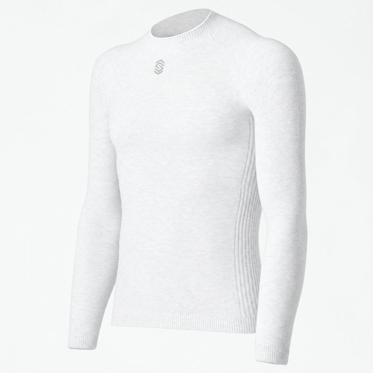 Maillot interior de manga larga Silverskin Pro Warm cuello redondo - Blanco