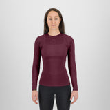Maglia intima maniche lunghe donna Karpos Dinamico Merino 180 - Bordeaux Karpos