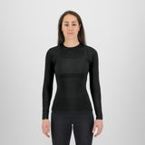 Maglia intima maniche lunghe donna Karpos Dinamico Merino 180 - Nero Karpos