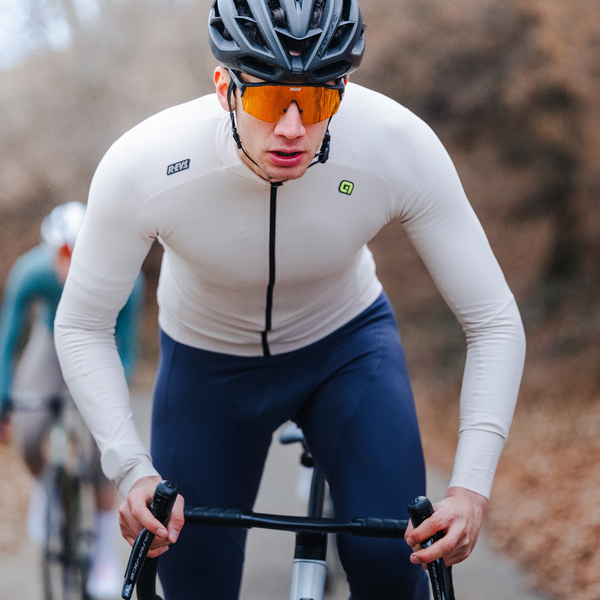 Maillot à manches longues Ale R-EV1 Warm Race - Beige