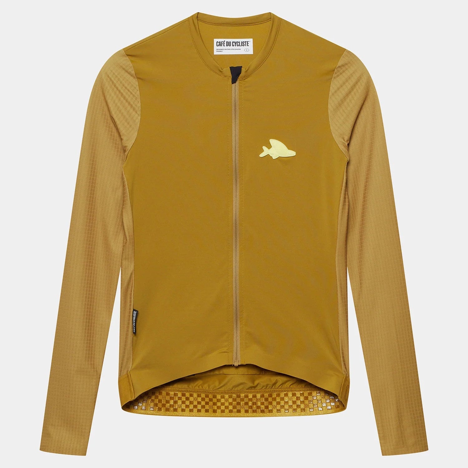 Maglia maniche lunghe Cafe du Cycliste Andrea - Giallo Café du Cycliste