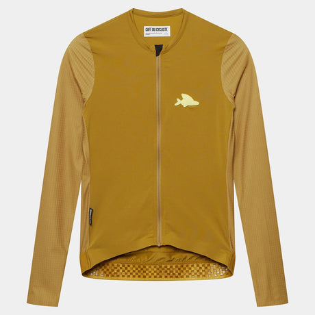 Maglia maniche lunghe Cafe du Cycliste Andrea - Giallo Café du Cycliste